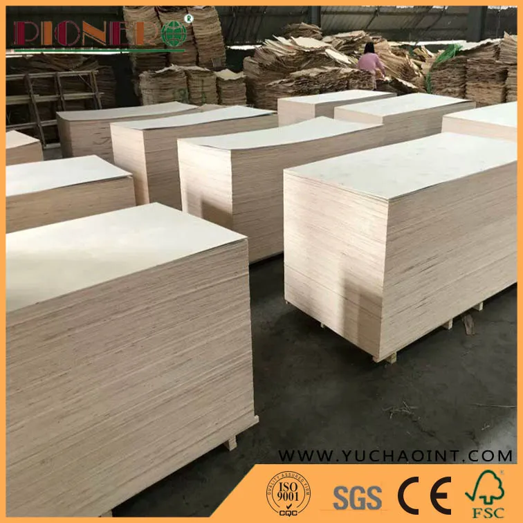 1220*1830 mm Commercial Plywood with Very Good Quality E1 E0 Can Be Customized