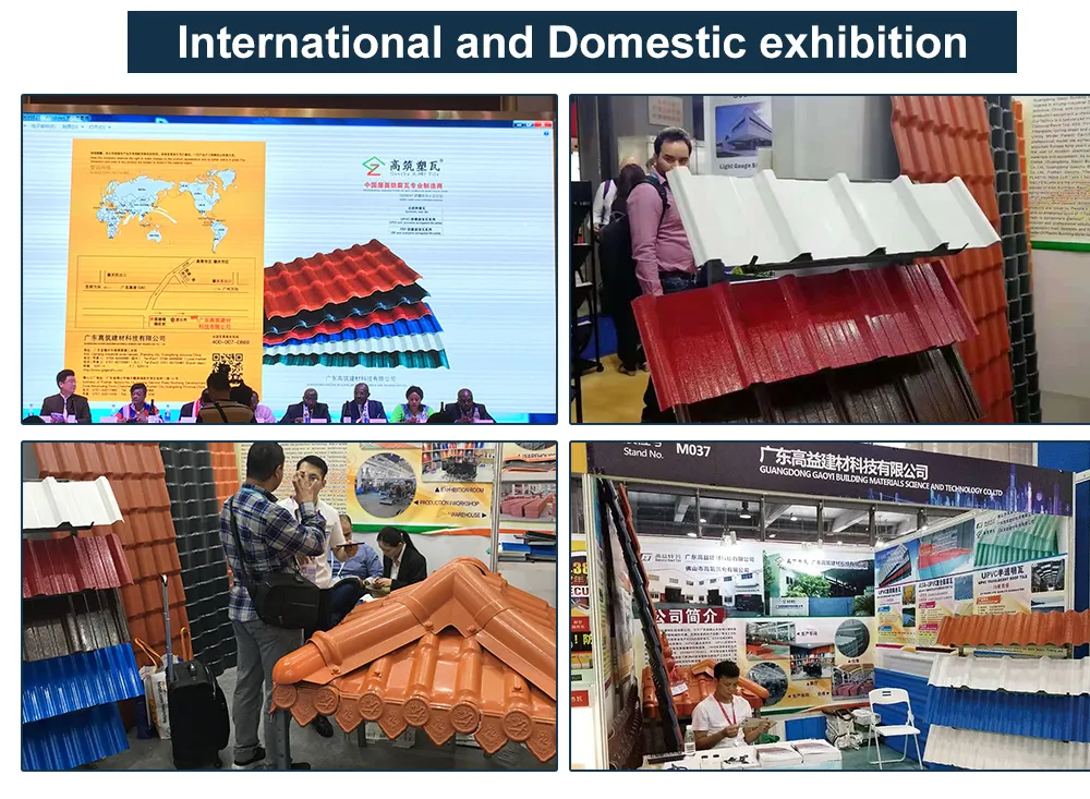 3mm Thick Plastic PVC Roof Tiles Colombia 1130 Resindencial ASA PVC Roof Tile