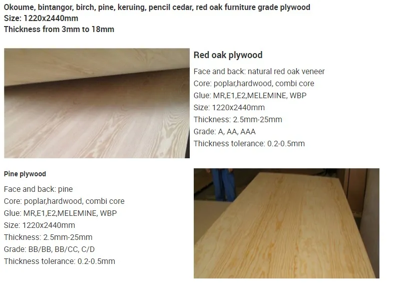 4X8 Veneer Pine & Okoume Commercial Plywood From China Manufacturer