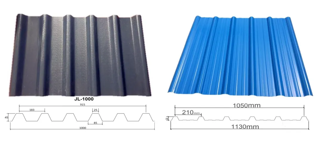 Anti-Corrosion PVC Trapezoidal Corrugated PVC Roof Sheet 900-1130mm