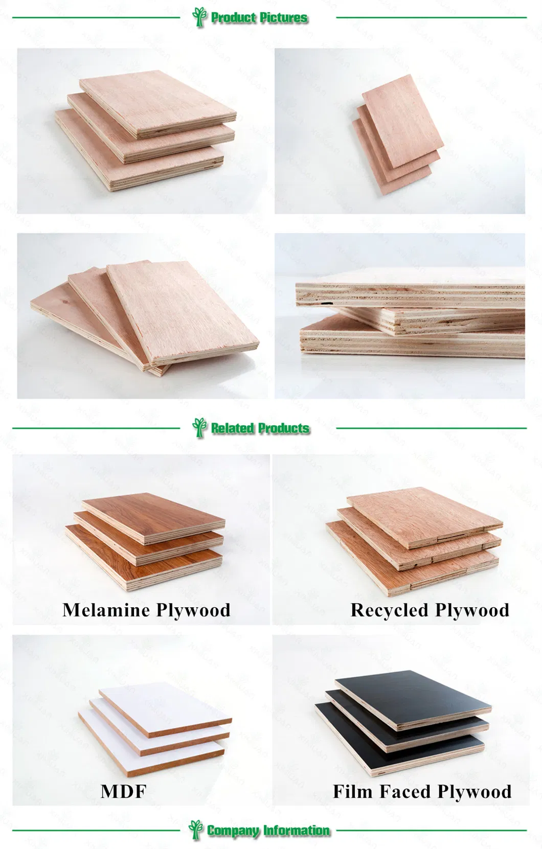 Best Price White Color Cabinet Grade Melamine Commercial Plywood