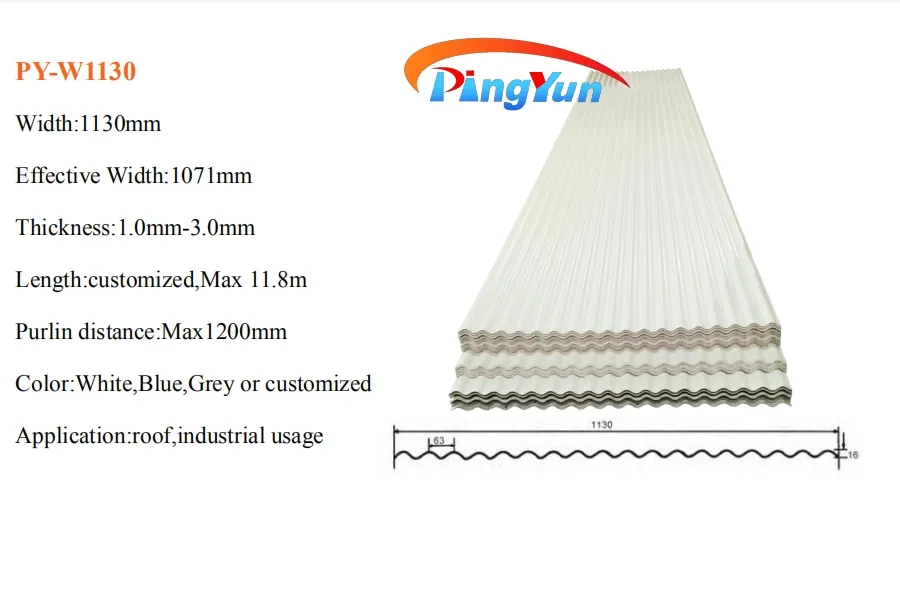 Color Stable Lightweight PVC Plastic Roof Tile