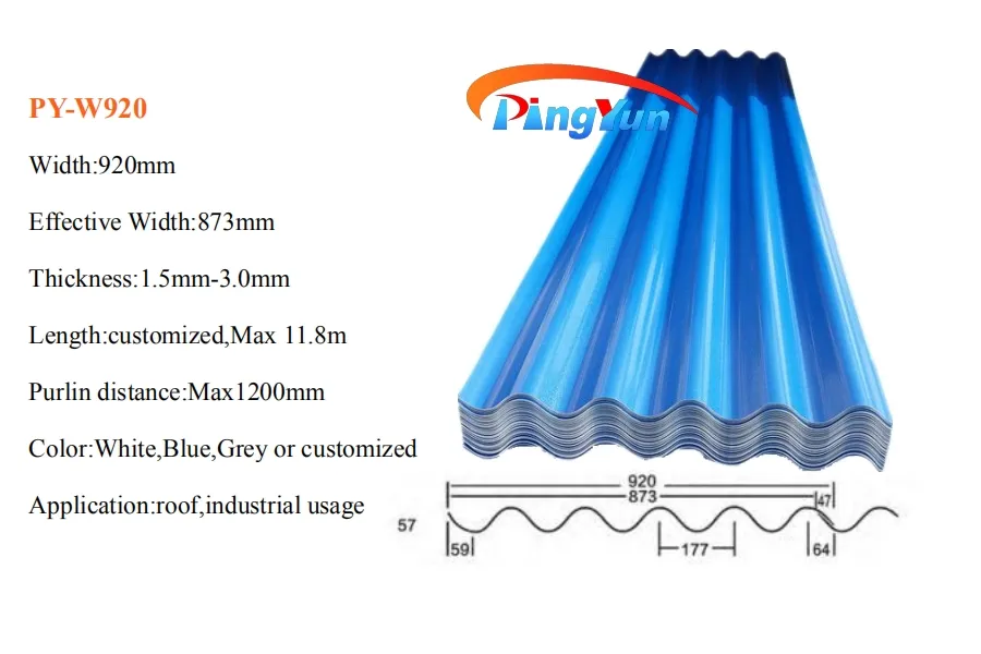 Colored Clear Plastic Corrugated Roofing Sheet