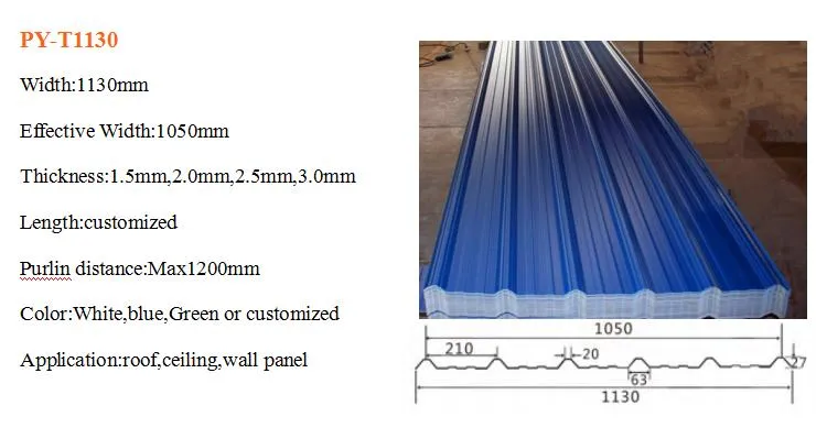 Customized Size ASA UPVC Roofing Sheet Trapezoidal PVC Roof Tile for Wall Panel