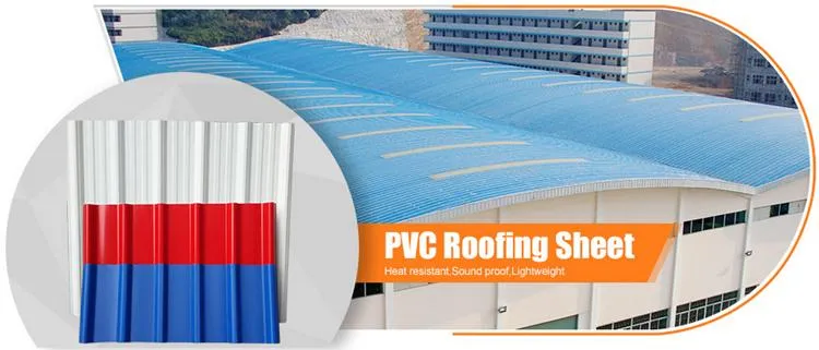 Factory Supply Price PVC Roof Tile Anti Corrosive Trapezoidal Wave UPVC Roofing Sheet for Warehouse