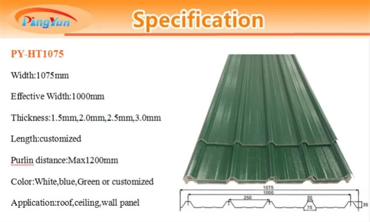 Factory Supply Price PVC Roof Tile Anti Corrosive Trapezoidal Wave UPVC Roofing Sheet for Warehouse