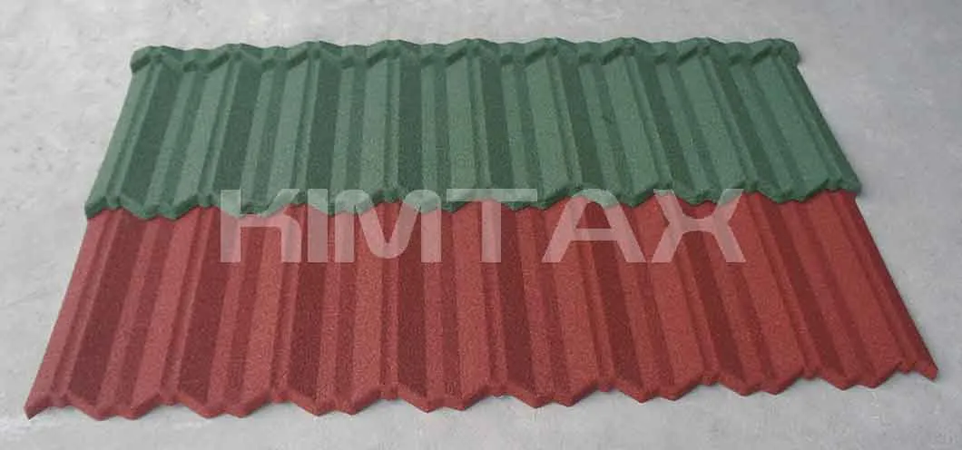 Flat Type Shingle Shape Stone Coated Metal Roof Tiles