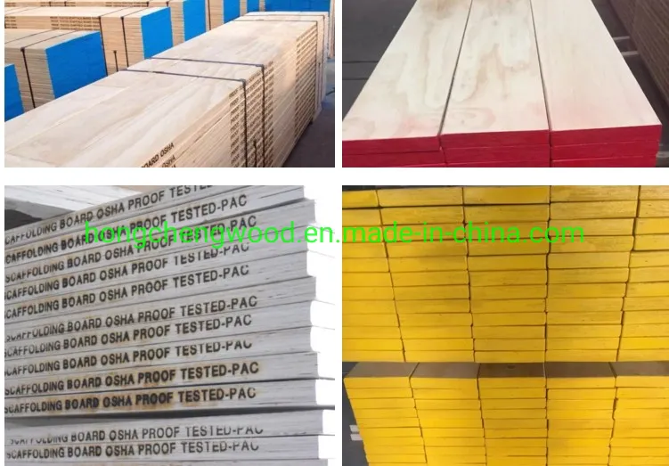 Good Quality of Radiata Pine LVL for Scaffold or Construction Cement Baffle Pine LVL Board