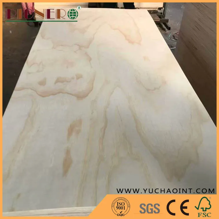 Thin Commercial Plywood 915* 1830 mm 915*2135 mm Poplar Core Plywood